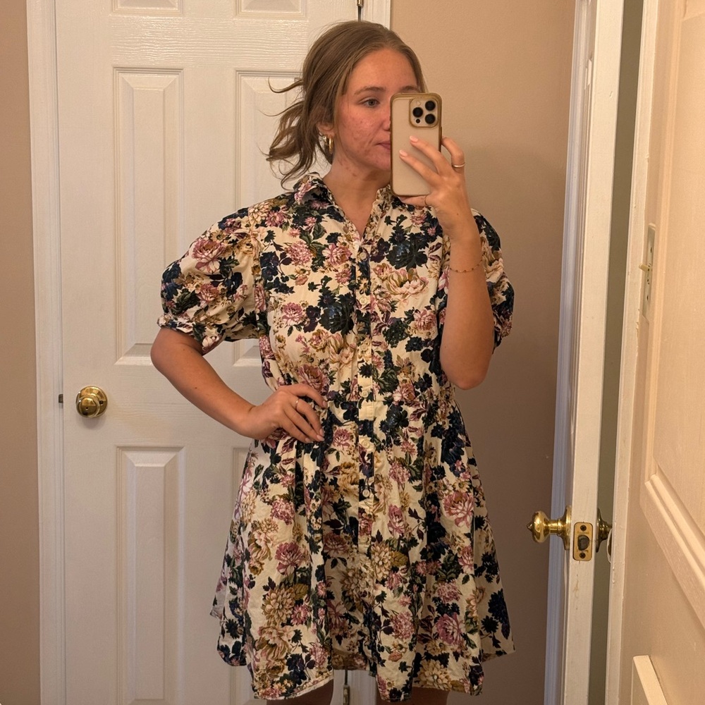 Who What Wear Puff Sleeve Sundress